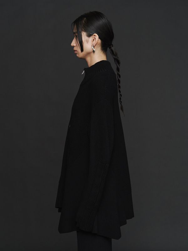 pin tuck half zip top