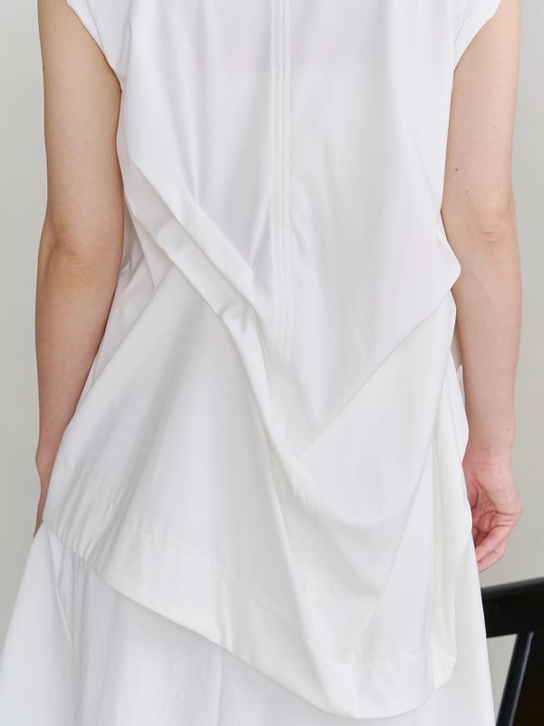 tuck drape sleeveless top