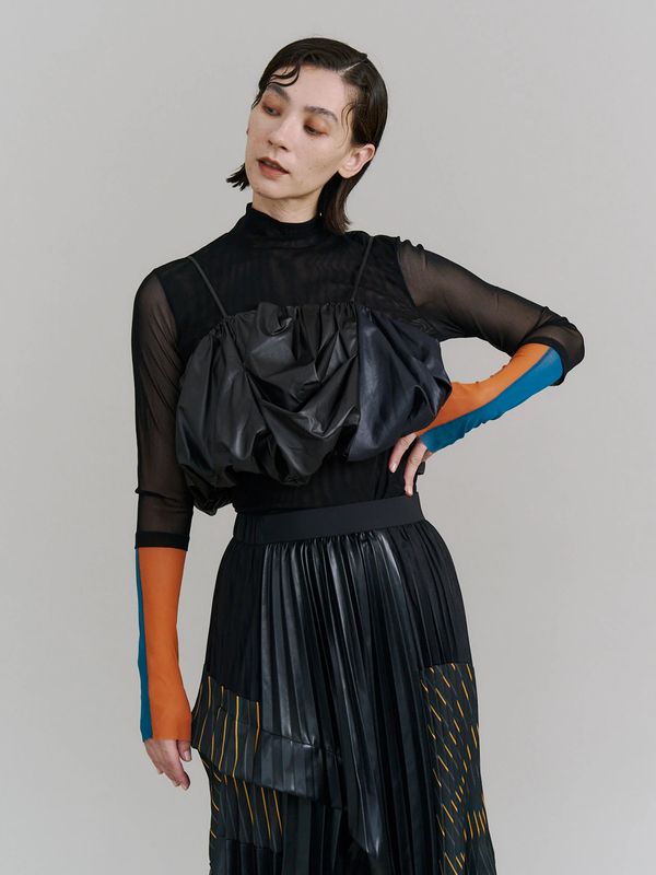 drape balloon bustier