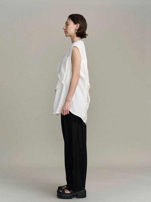 wave ruffle jersey top
