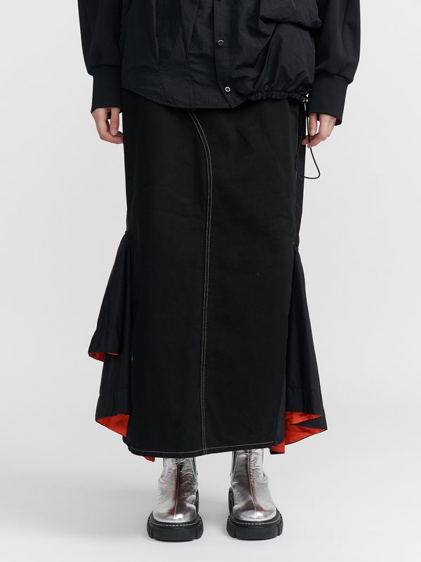 ma-1 docking denim skirt