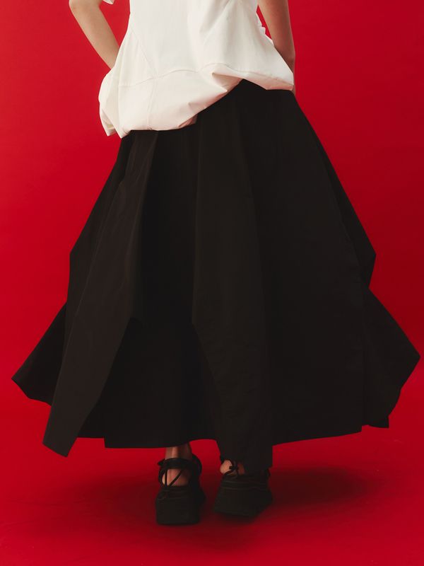 irregular hem skirt