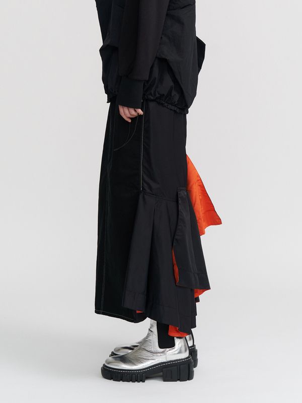 ma-1 docking denim skirt