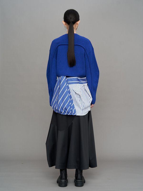 cord line short cardigan