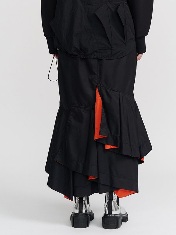 ma-1 docking denim skirt