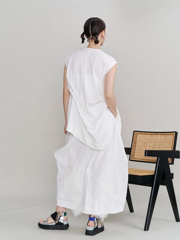 tuck drape sleeveless top
