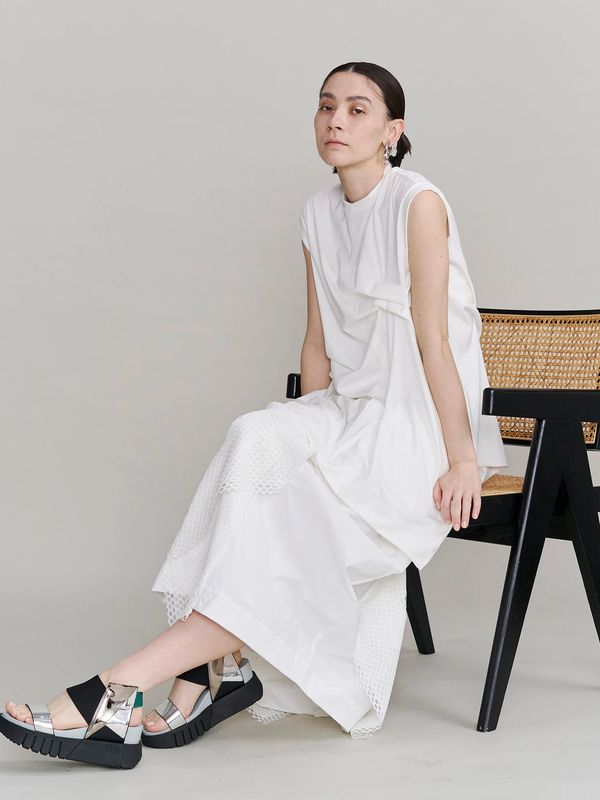 tuck drape sleeveless top