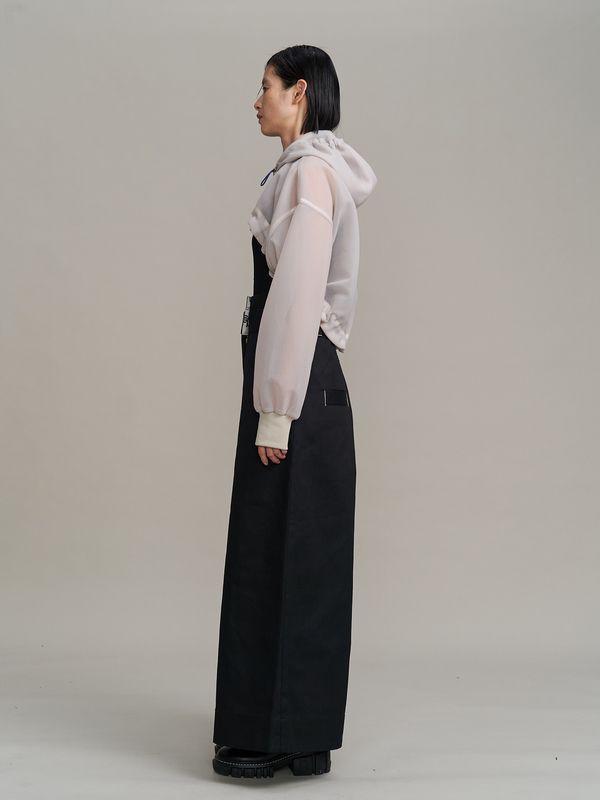 spongy sheer short blouson