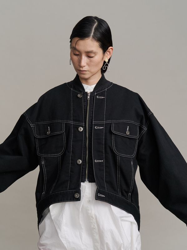 ma-1 docking denim jacket