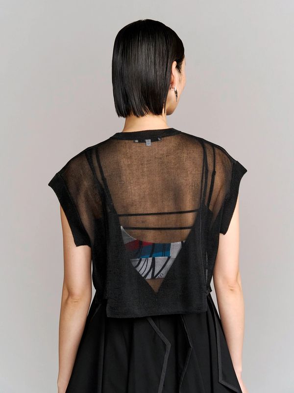 sheer short kt top