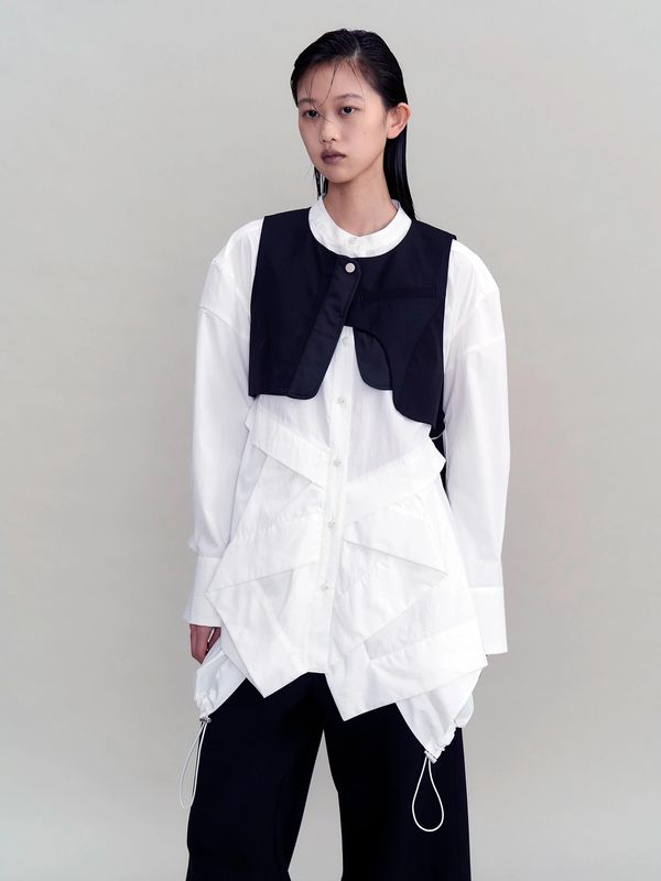 asymmetry mix vest