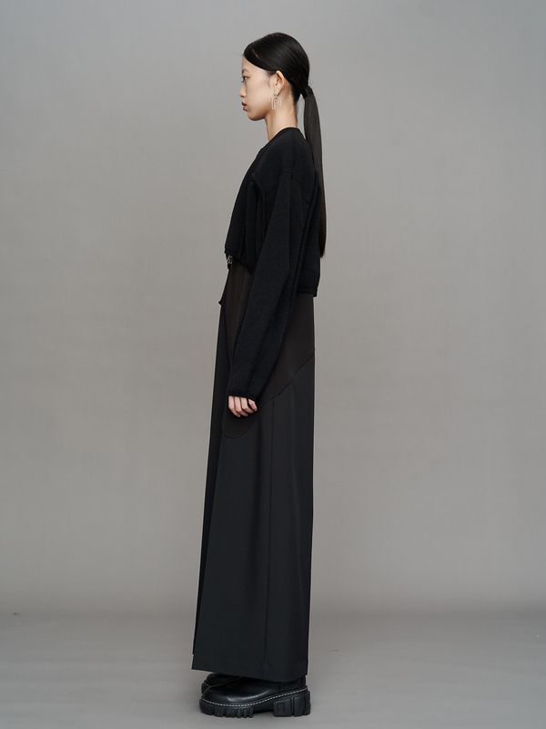 cord line short cardigan