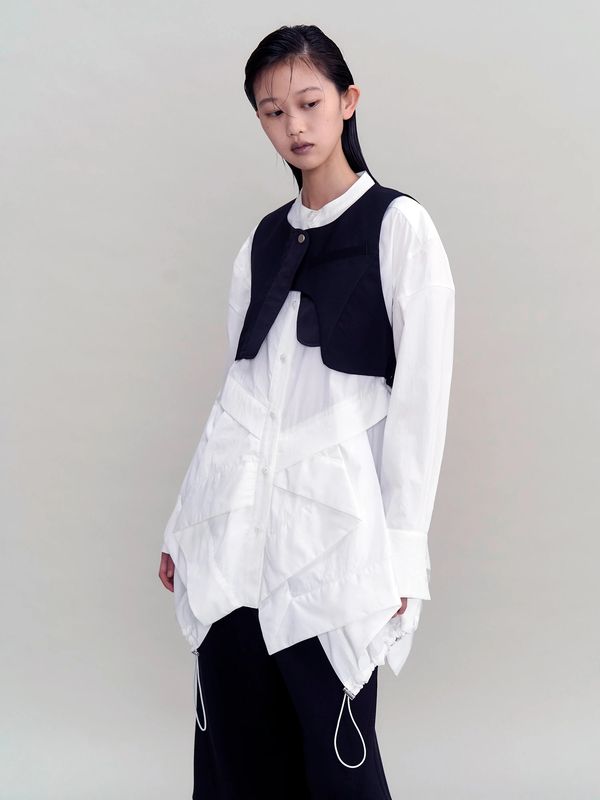 asymmetry mix vest