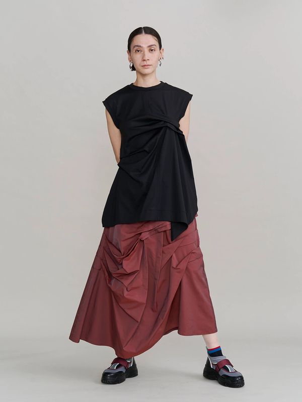 tuck drape sleeveless top