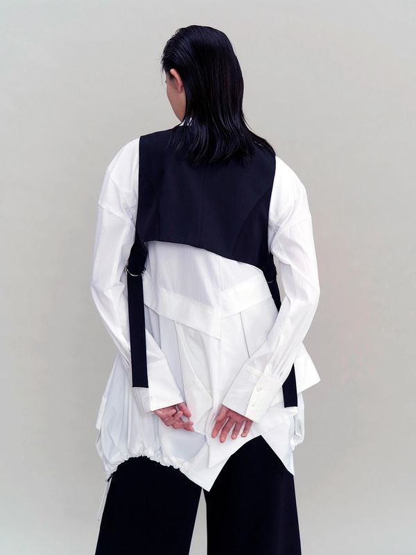 asymmetry mix vest