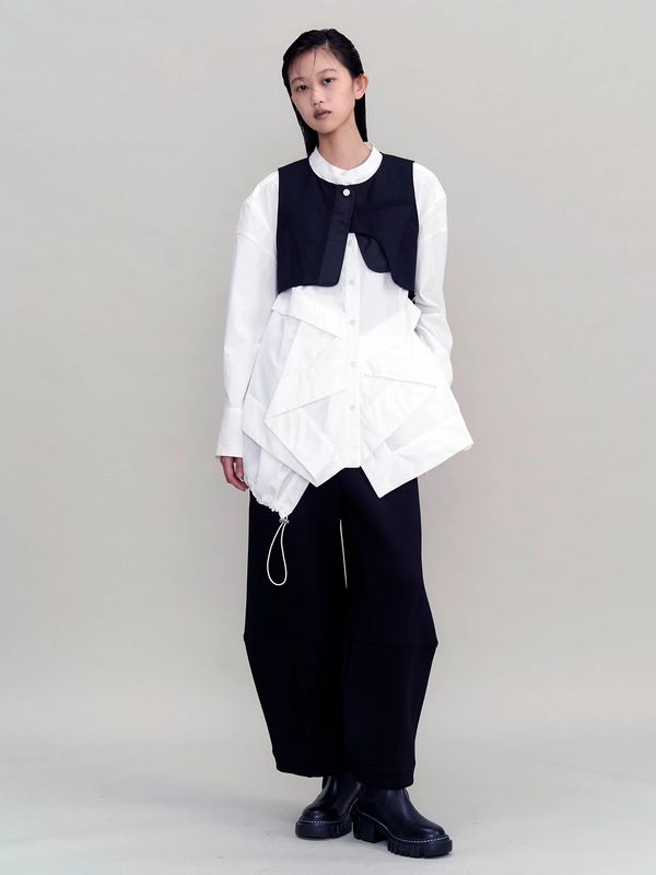 asymmetry mix vest