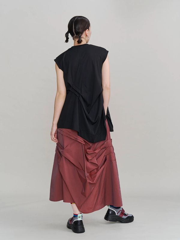tuck drape sleeveless top