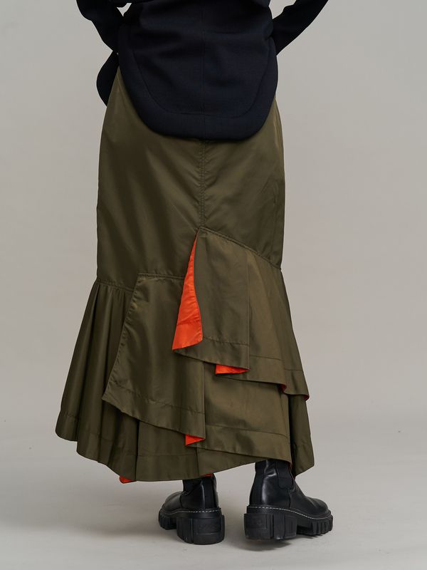 ma-1 docking denim skirt