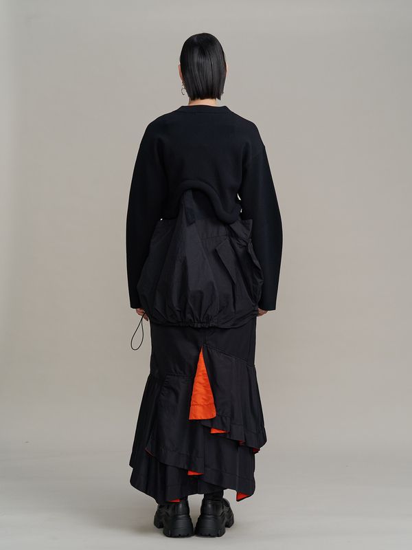 ma-1 docking denim skirt