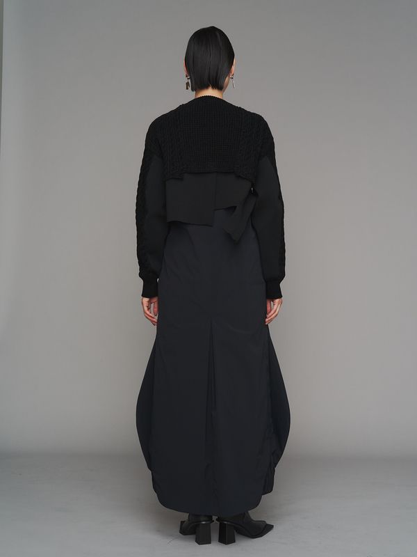 cable layer short knit top