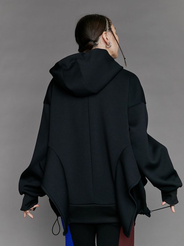 side parts detail hoodie