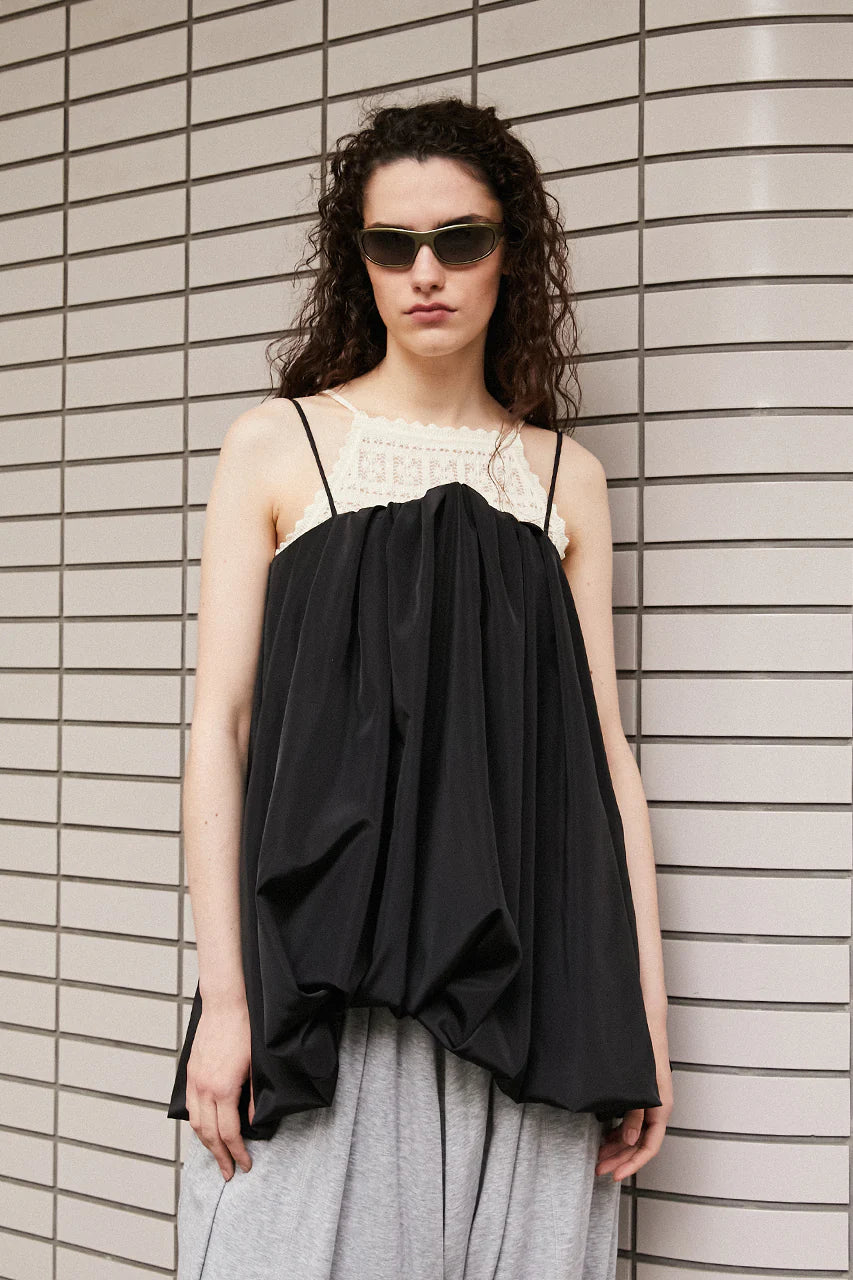 irregular hem balloon tunic