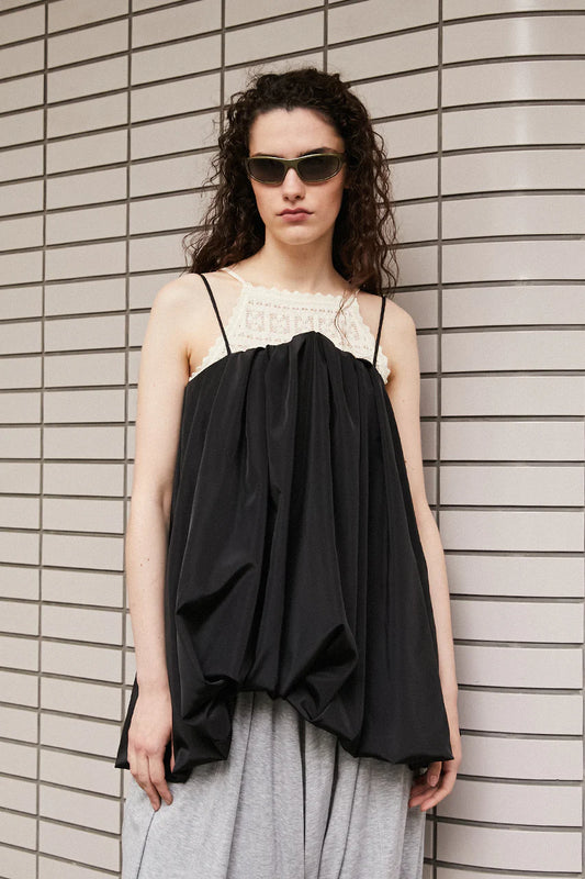 irregular hem balloon tunic