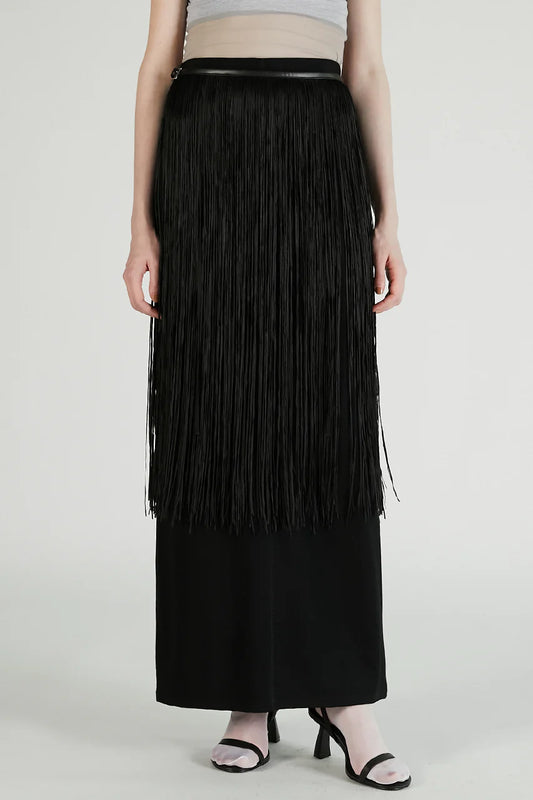 fringe belt skirt