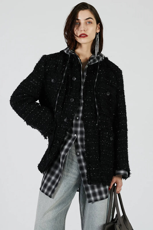 padded tweed jacket