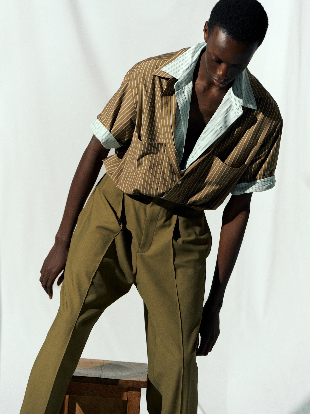 double pocket half sleeve shirt