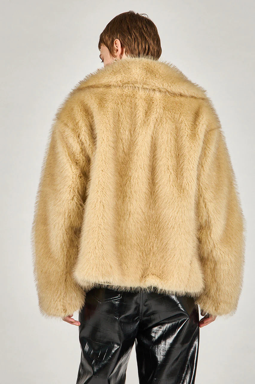 faux fur short coat