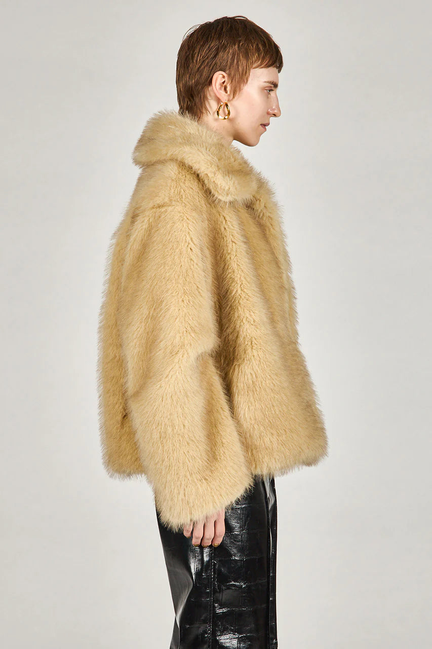 faux fur short coat