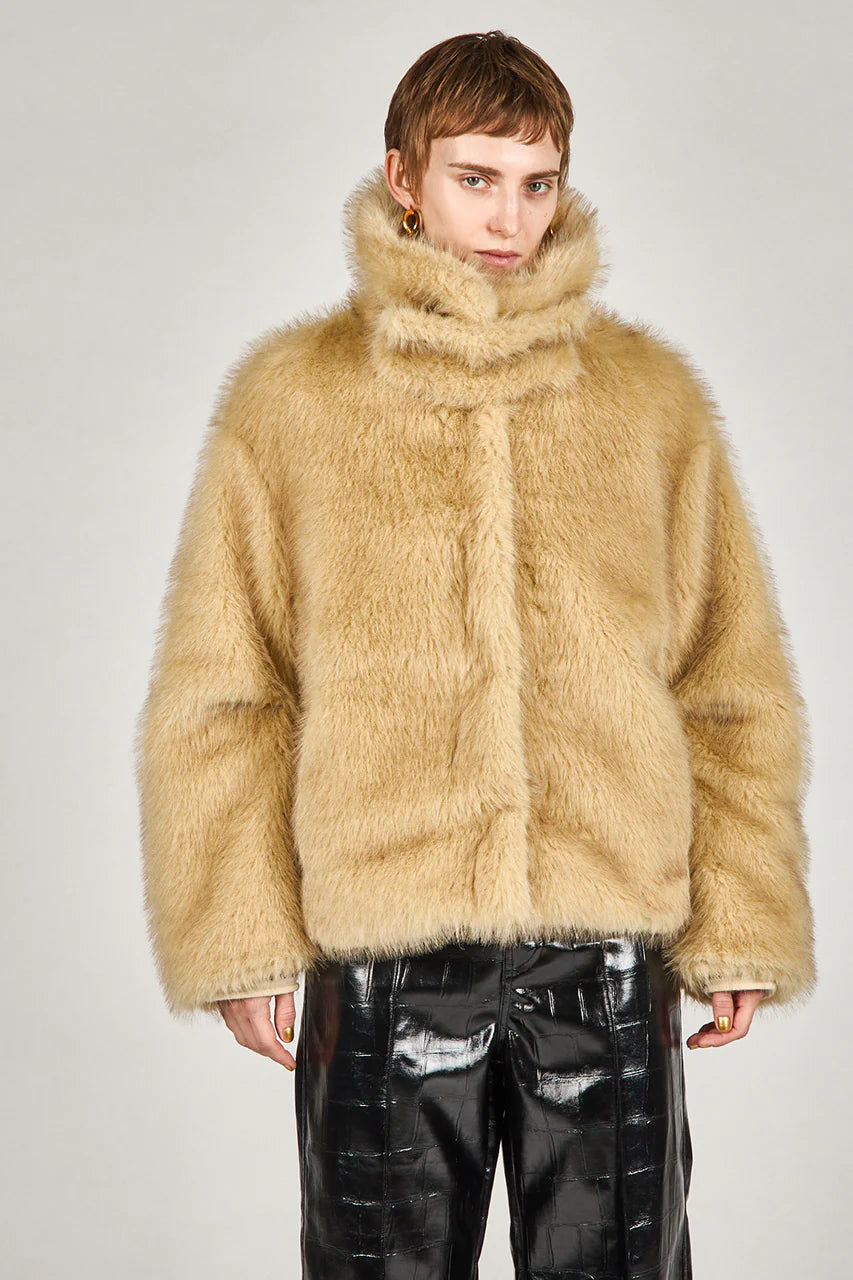 faux fur short coat