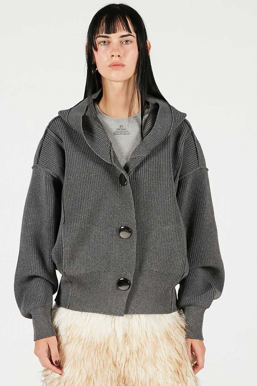 hoodie knit cardigan
