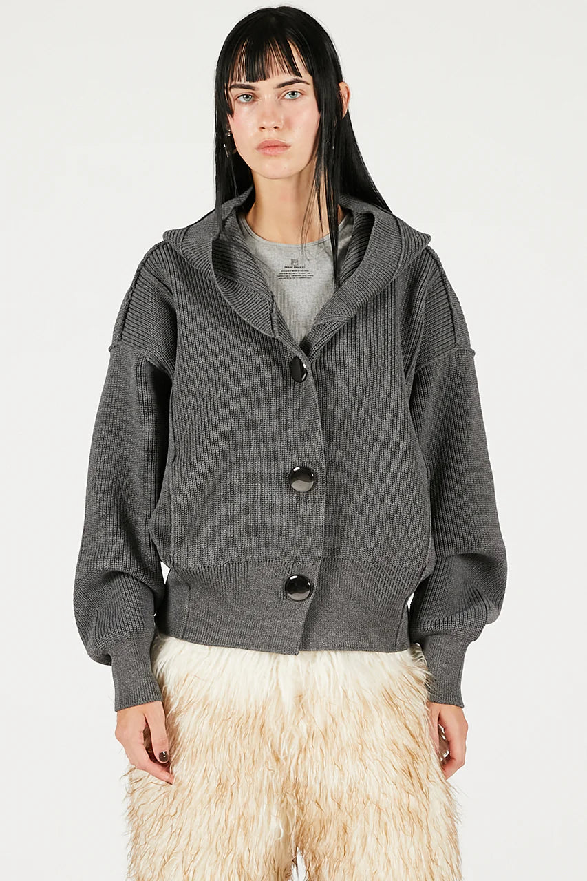 hoodie knit cardigan