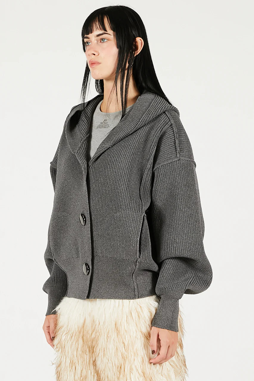 hoodie knit cardigan