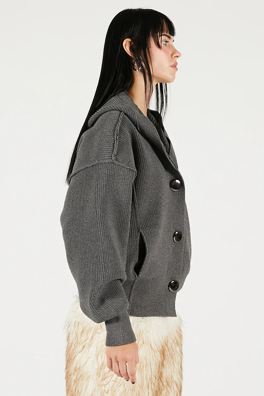 hoodie knit cardigan