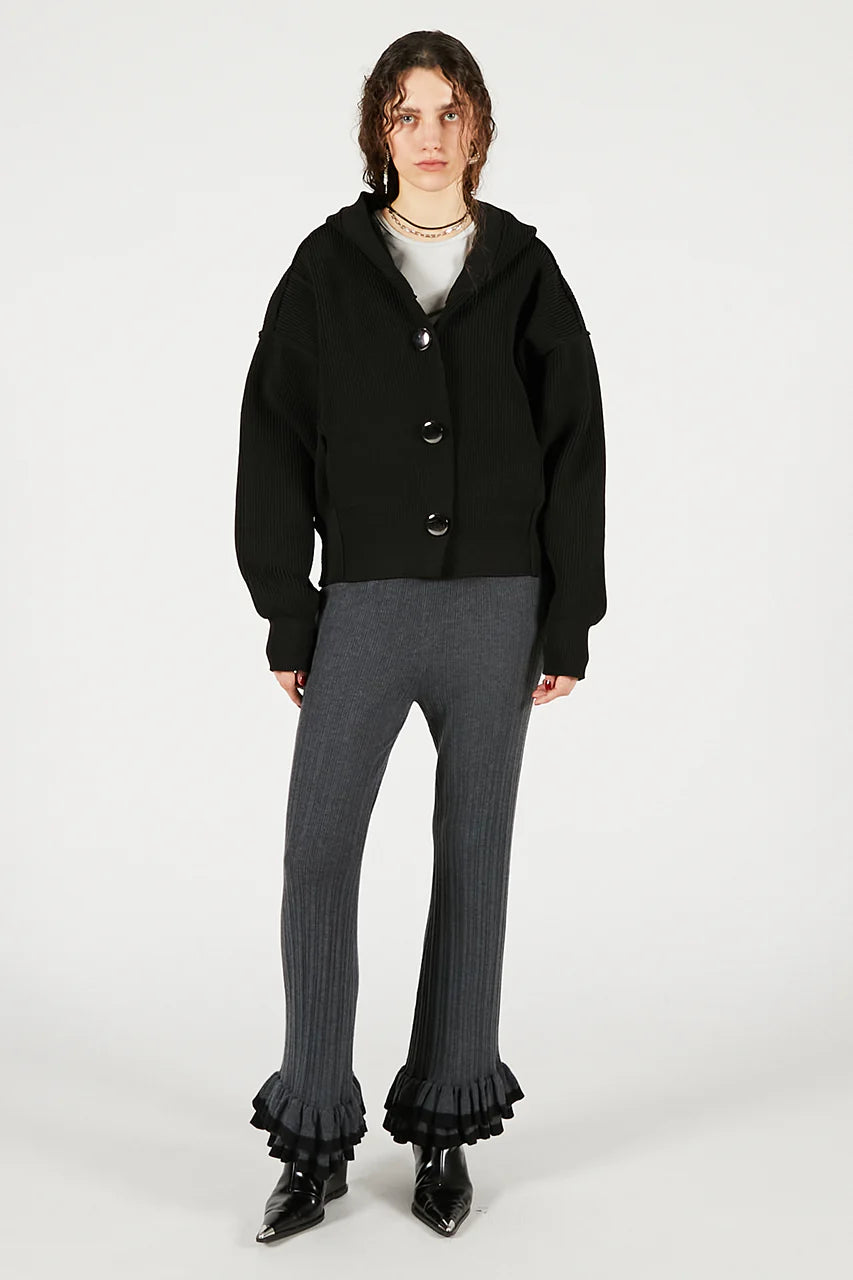 hoodie knit cardigan