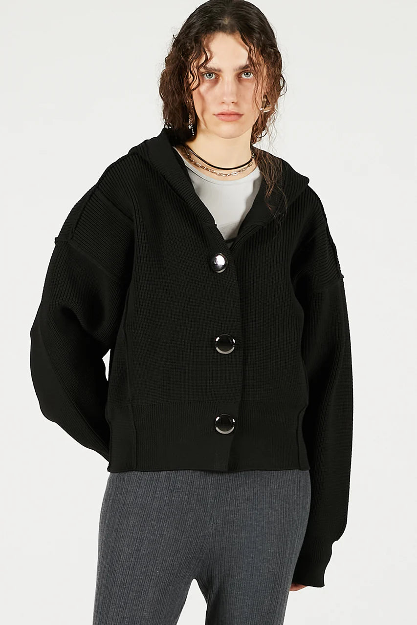 hoodie knit cardigan