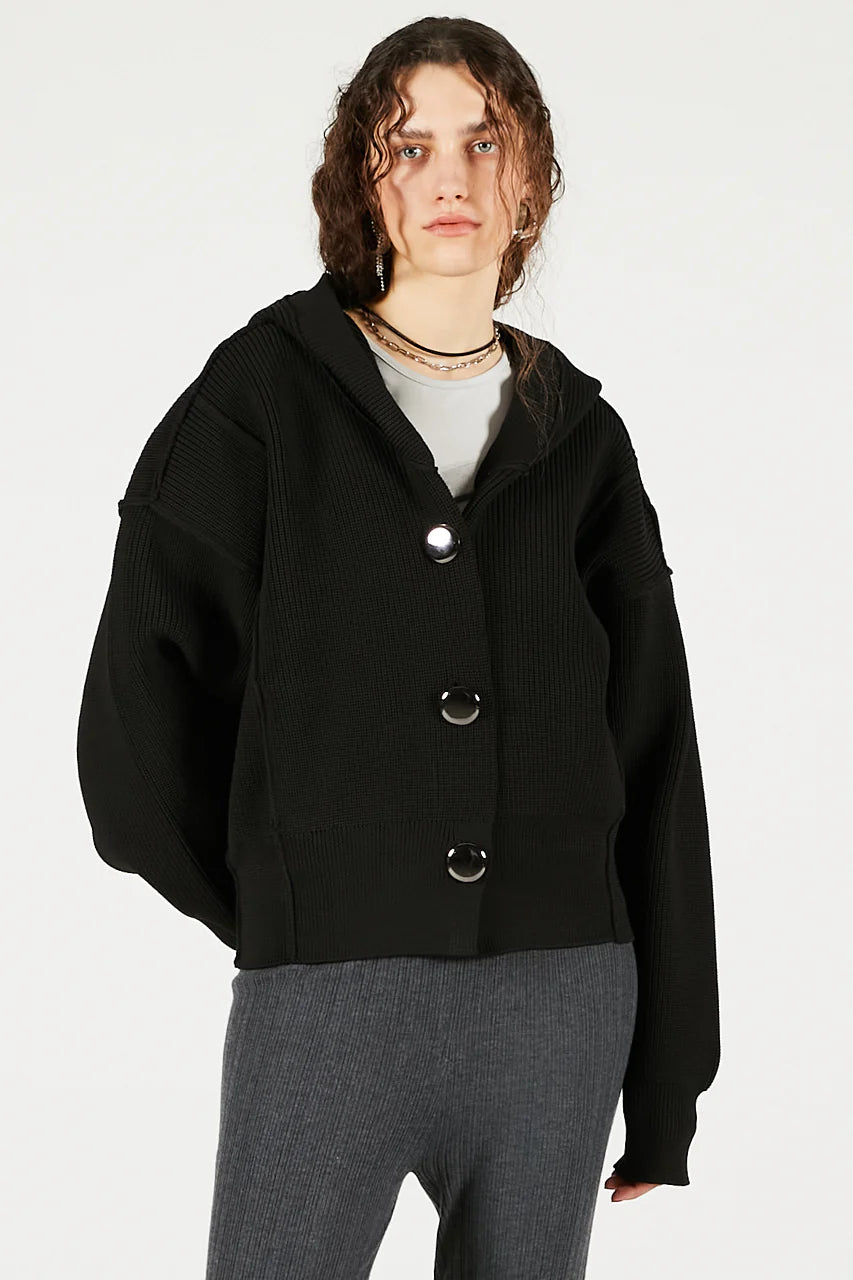 hoodie knit cardigan