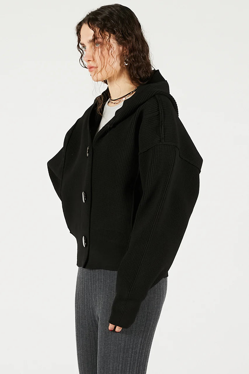 hoodie knit cardigan