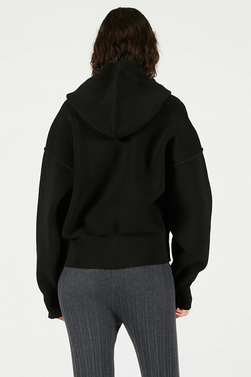 hoodie knit cardigan