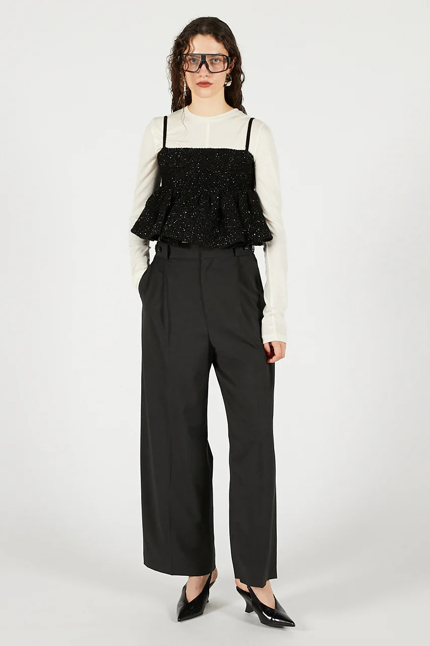 tweed peplum bustier