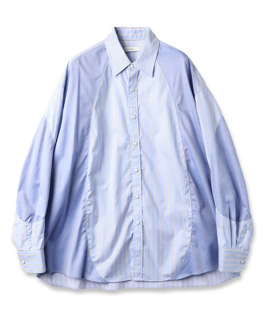 stripe switching shirt