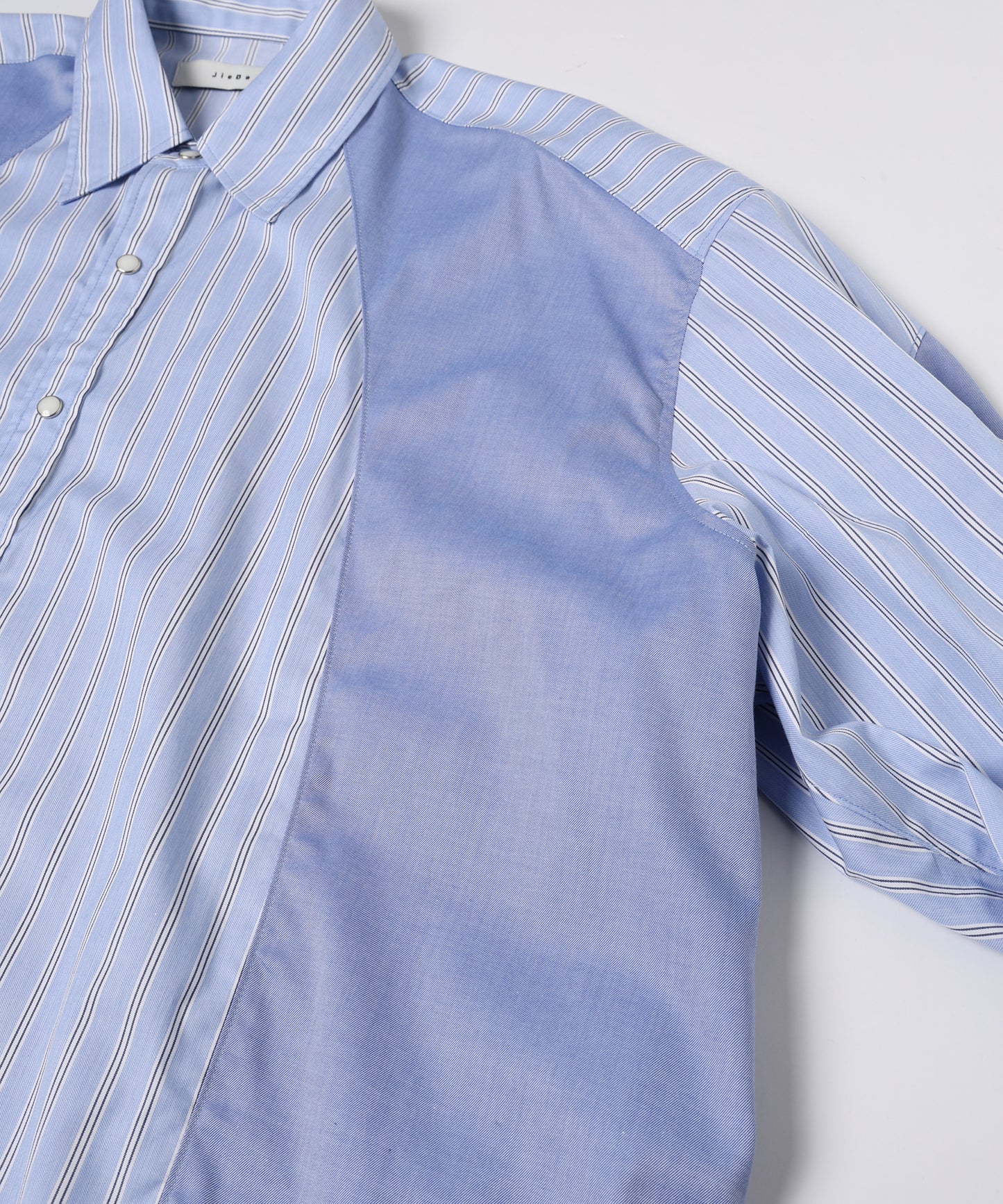 stripe switching shirt