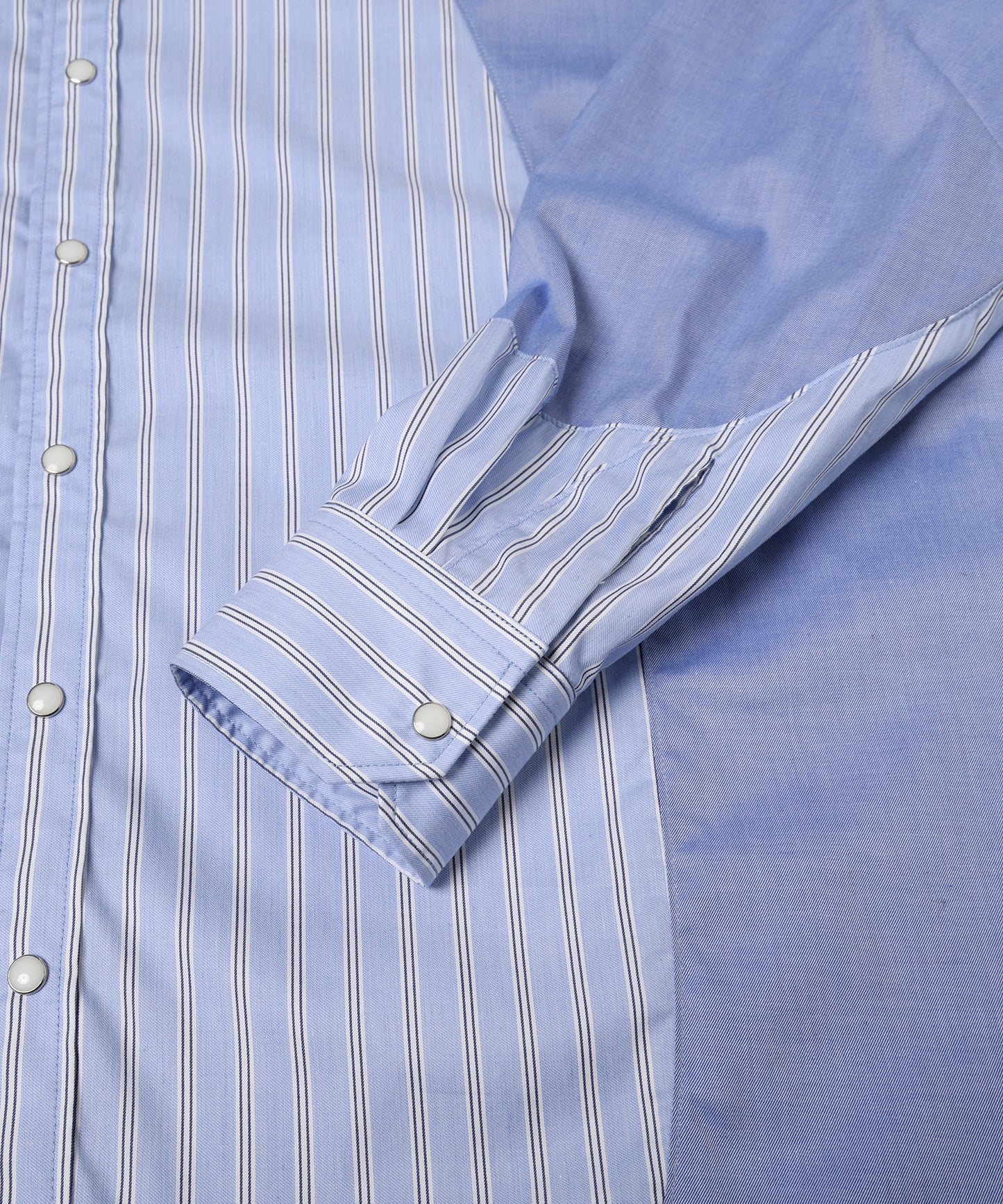 stripe switching shirt