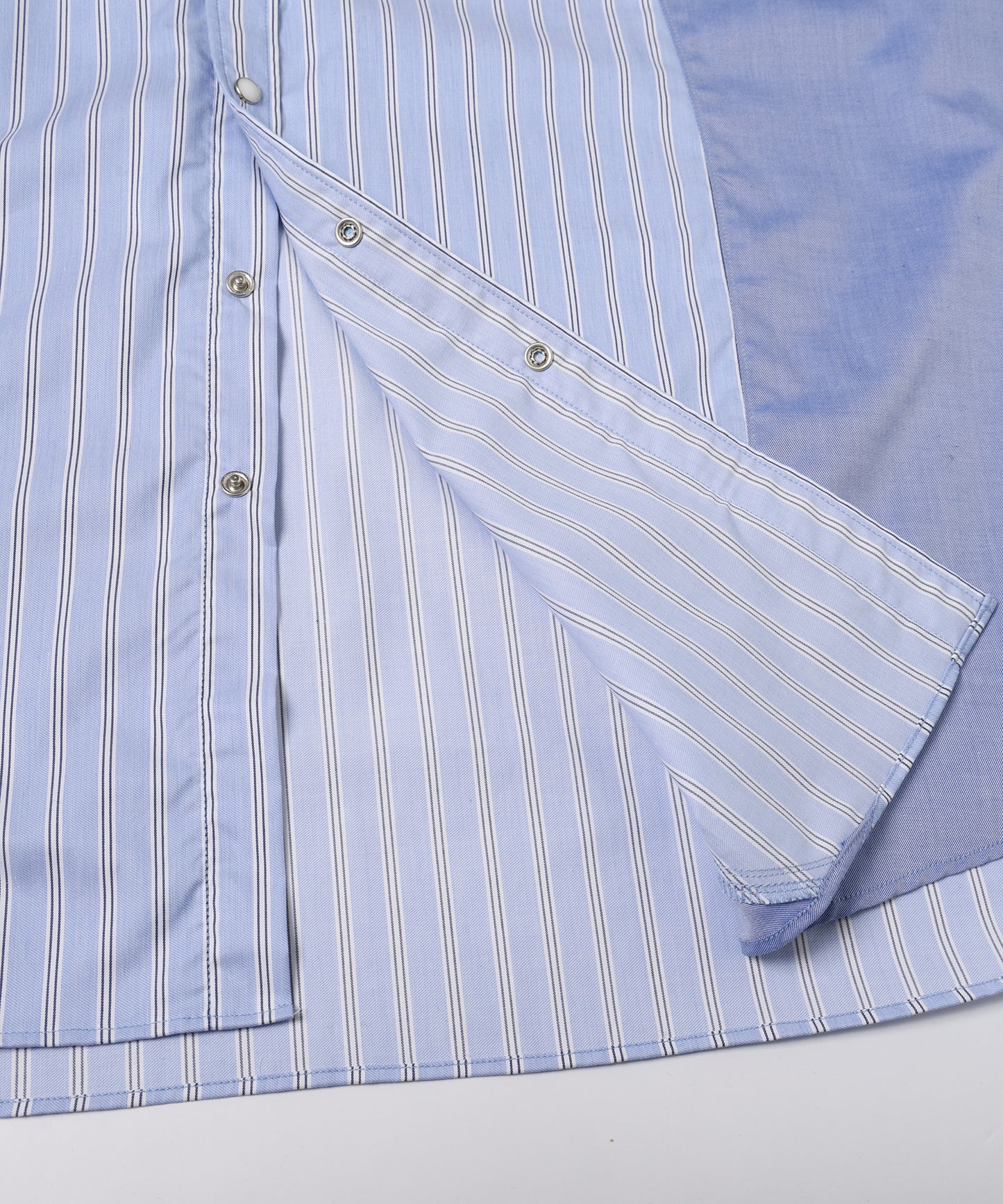 stripe switching shirt