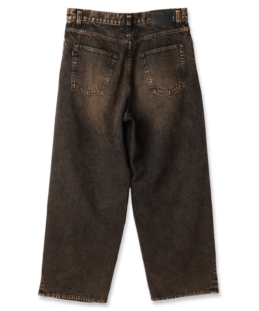 drape over shaped denim pants