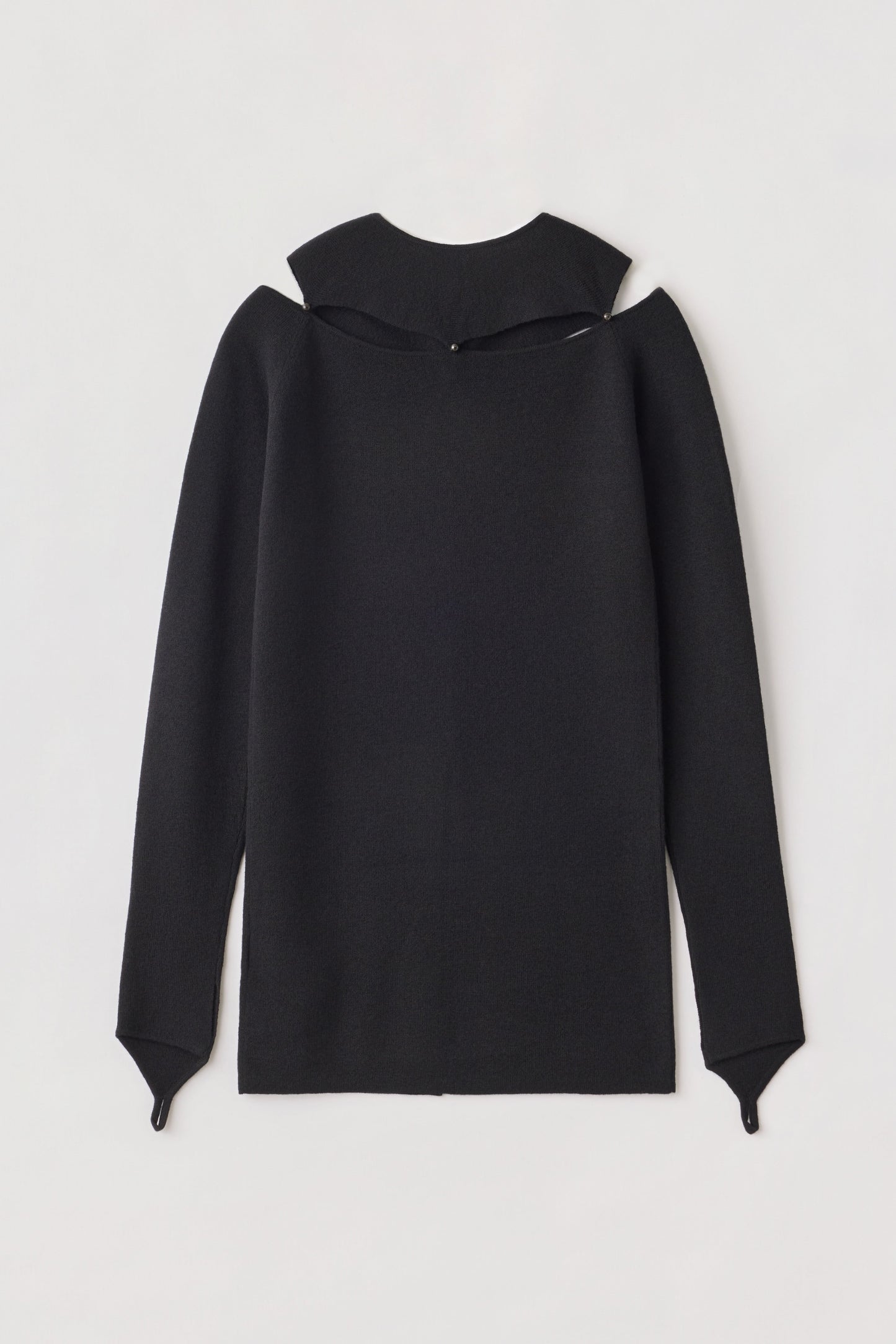 rib yoke cardigan