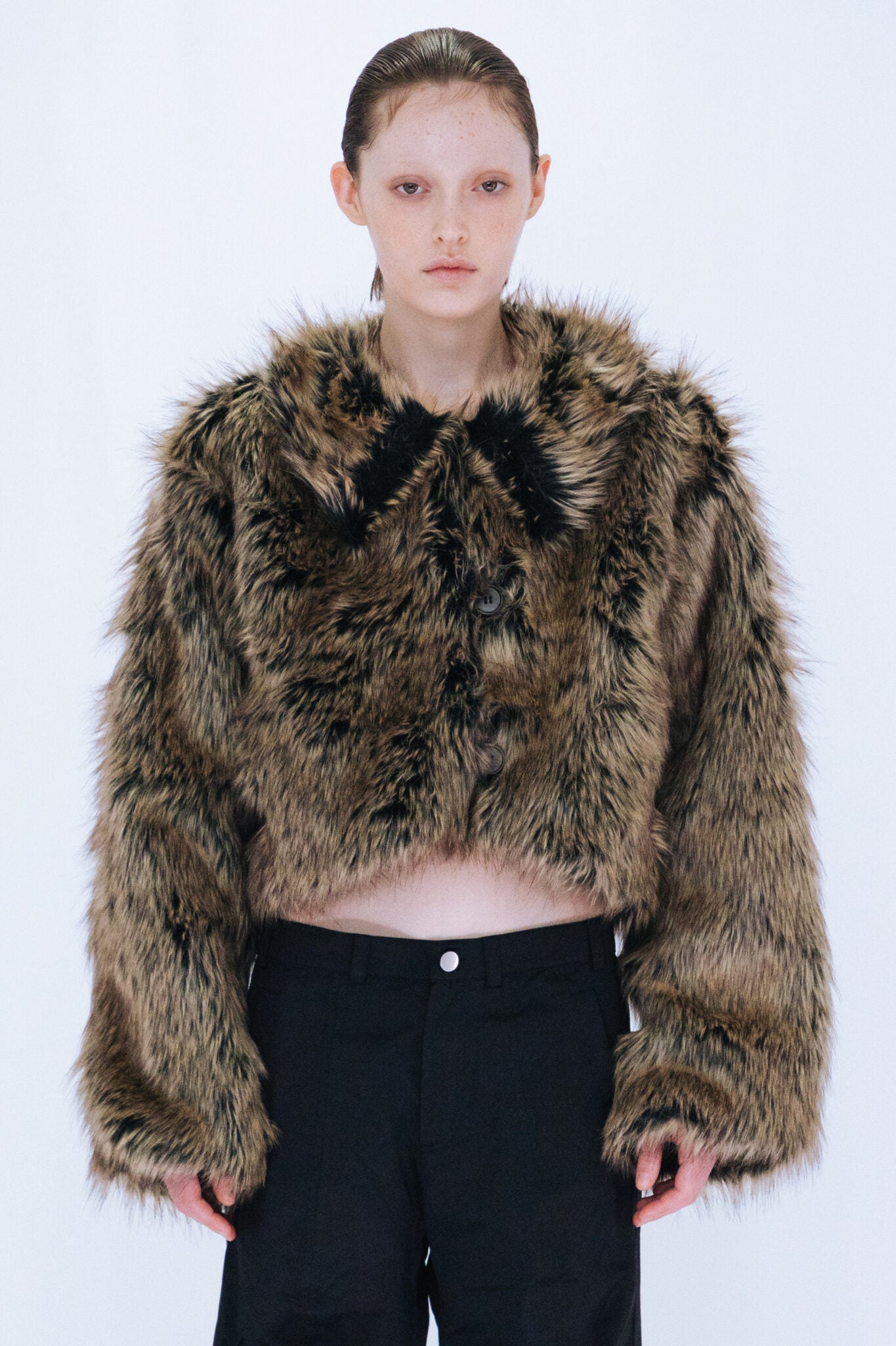 fake fur short jacket